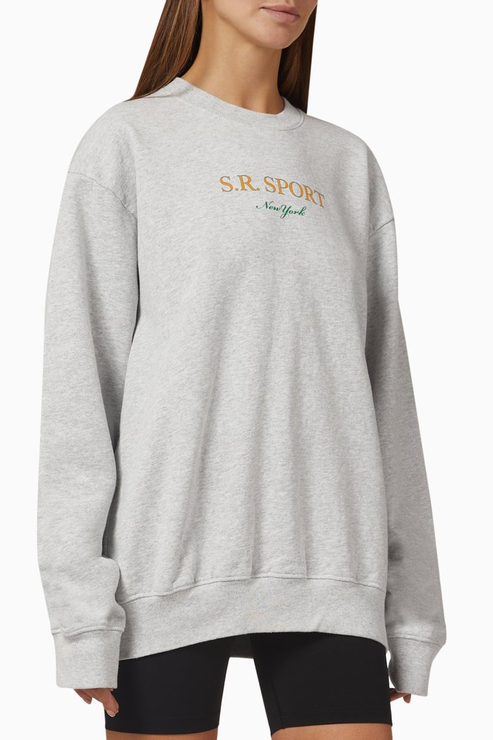 

Wimbledon Crewneck Sweatshirt in Cotton-blend, Grey