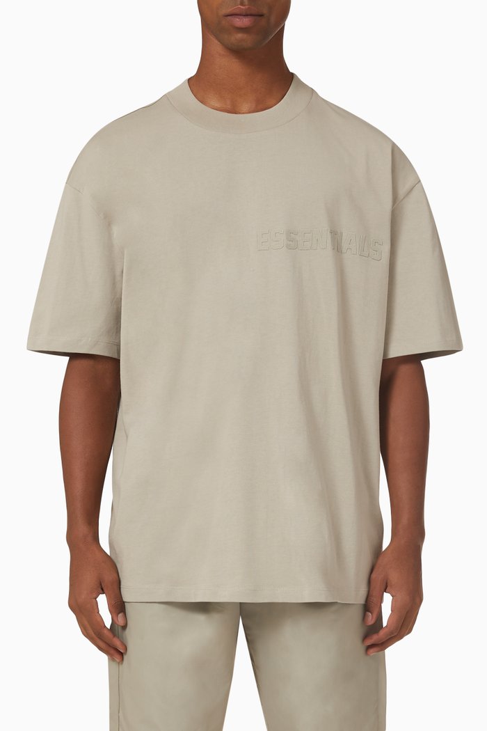 

Essentials T-shirt in Cotton Blend, Grey