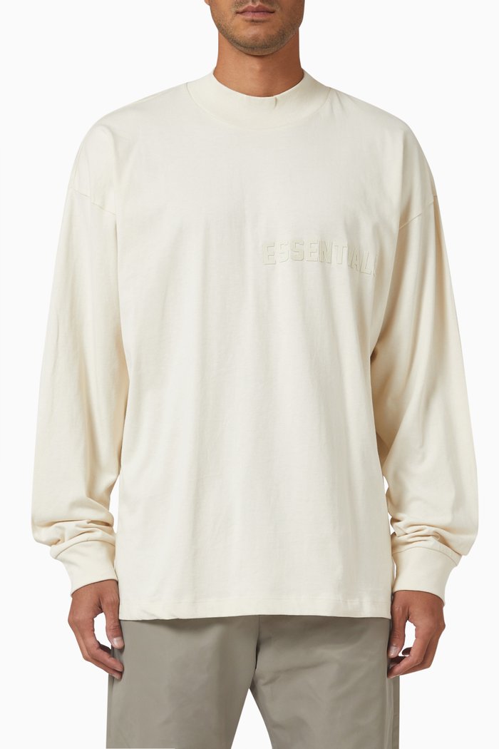 

Long Sleeve T-shirt in Cotton Jersey, Neutral