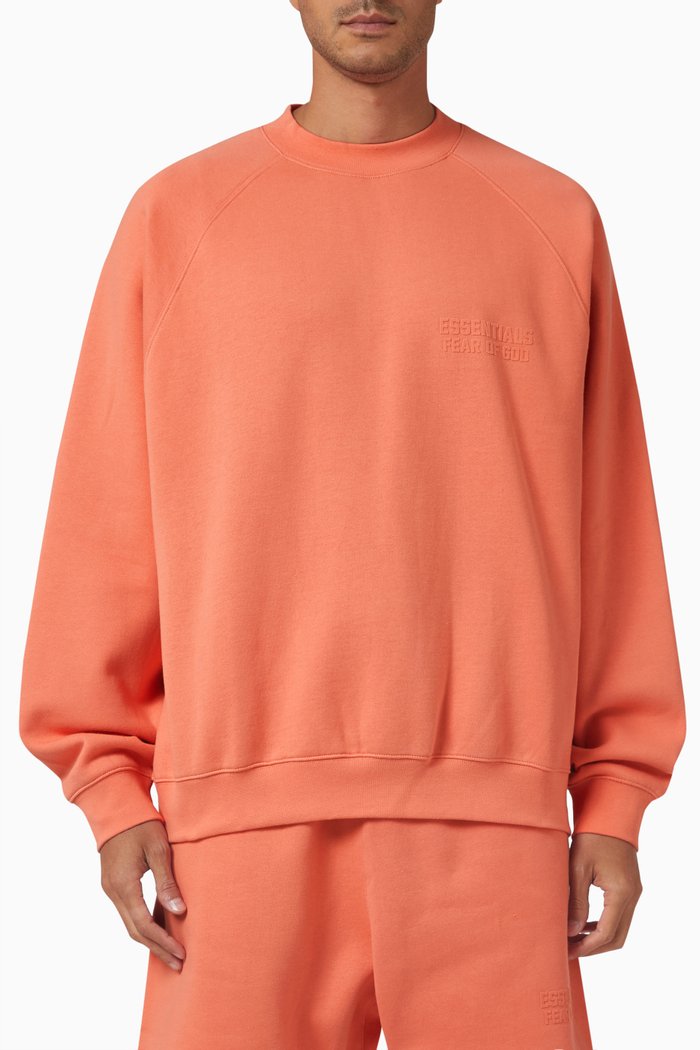 

Crewneck Sweatshirt in Heavyweight Fleece, Orange