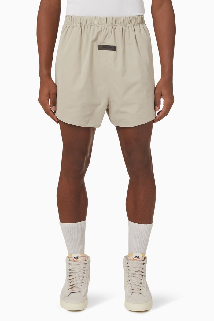 

Essentials Dock Shorts in Woven Cotton, Grey