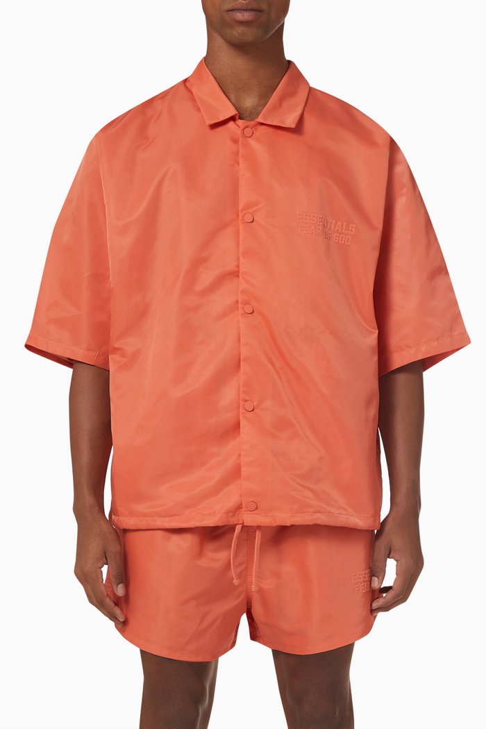

Oversized Shirt in Taslan Nylon, Orange