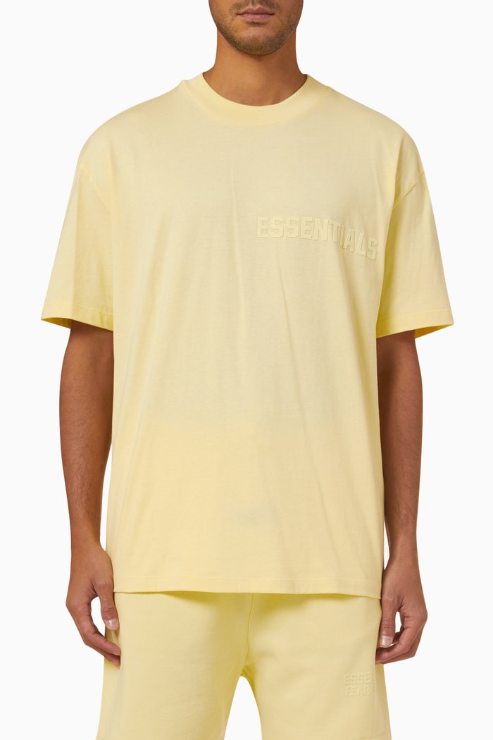 

Logo T-shirt in Cotton-jersey, Yellow