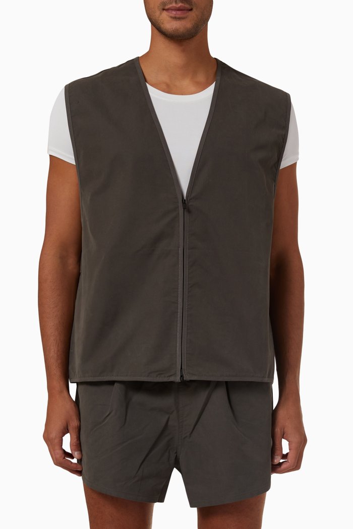 

Vest in Cotton-blend, Black