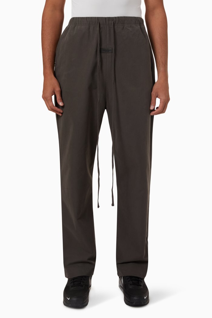 Relaxed Pants in Cotton Blend, Black