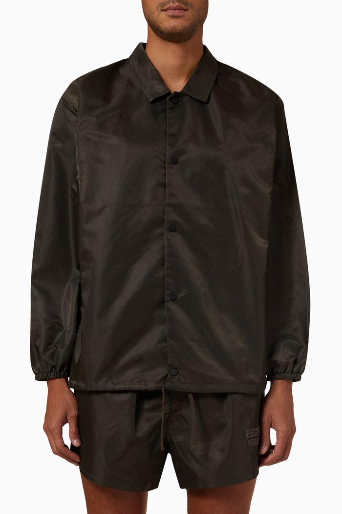 

Coaches Jacket in Nylon, Black