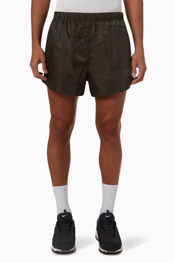 Running Shorts in Nylon, Black