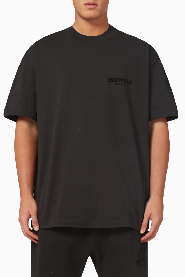 

Essentials Logo T-shirt in Pure Cotton, Black