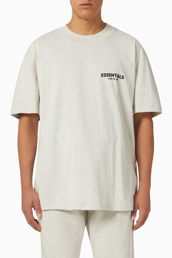

Essentials Logo T-shirt in Cotton, Grey