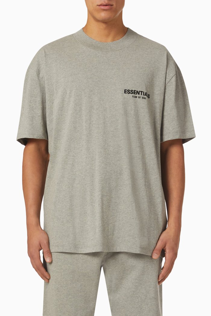 

Essentials Logo T-shirt in Cotton, Grey