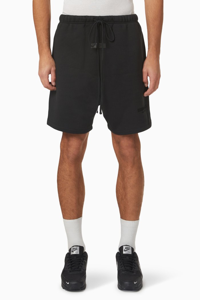 

Essentials Logo Sweatshorts in Cotton-blend, Black