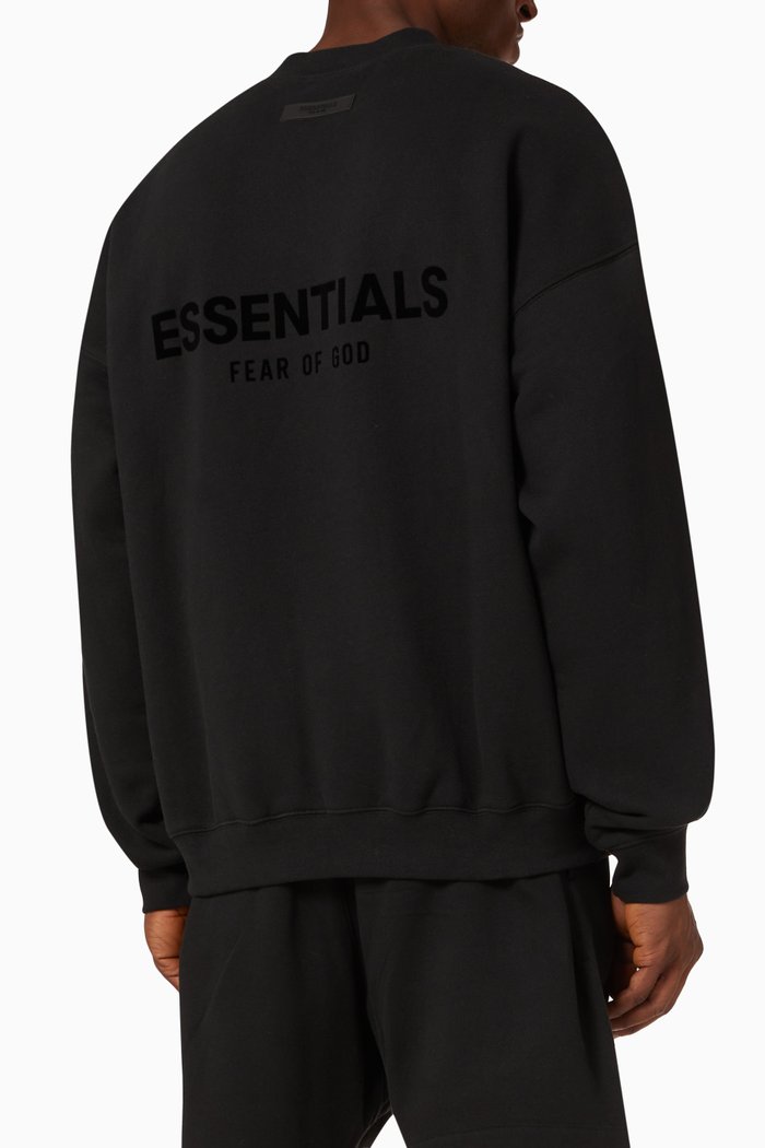 

Essentials Crewneck Sweatshirt in Cotton-blend, Black