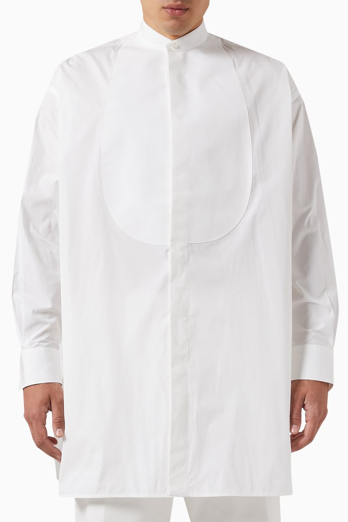 

Oversized Shirt in Cotton Blend, White