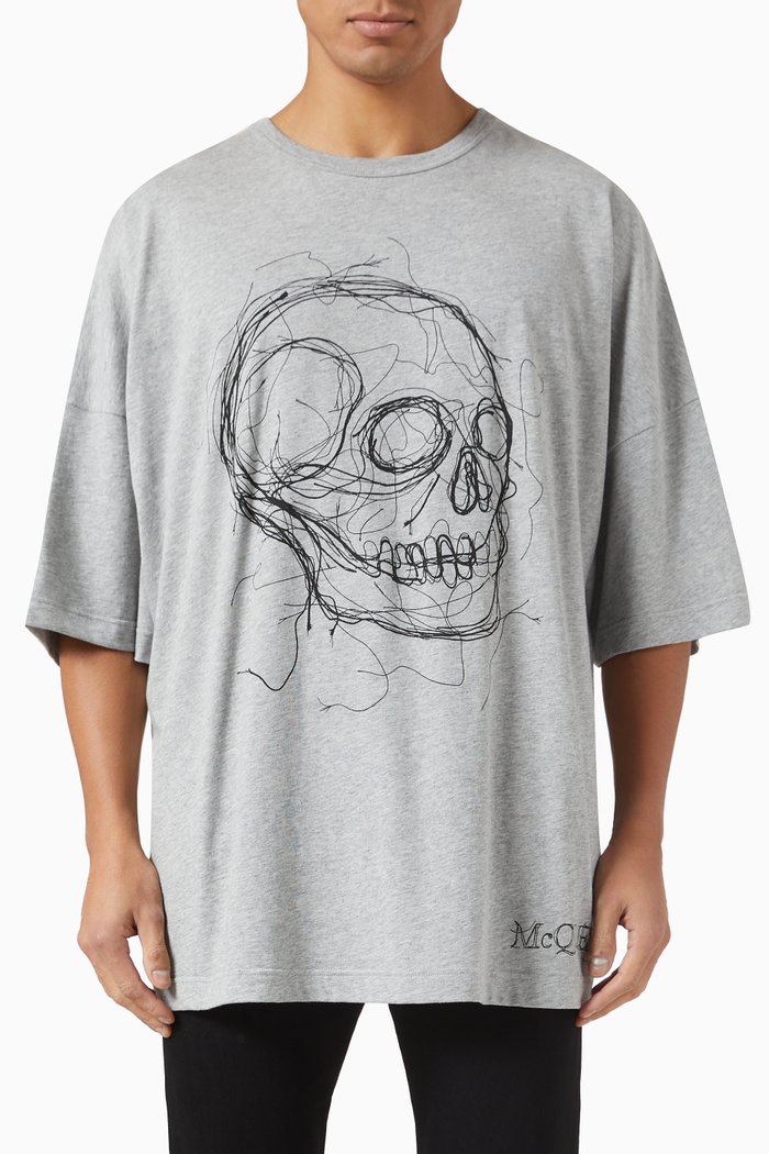 

Oversized T-shirt in Cotton Jersey, Silver