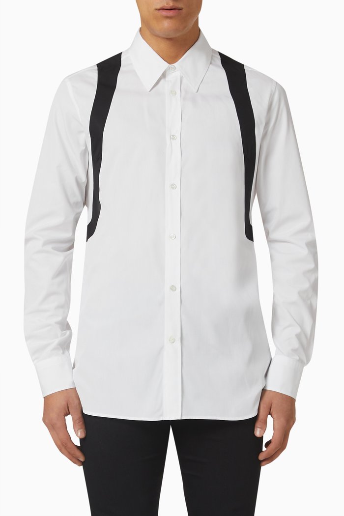 

Harness Shirt in Cotton Poplin, White