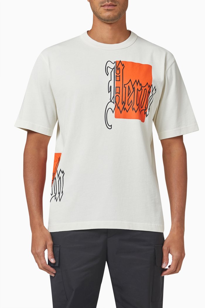 

Gothic Colour-block T-shirt in Jersey, White