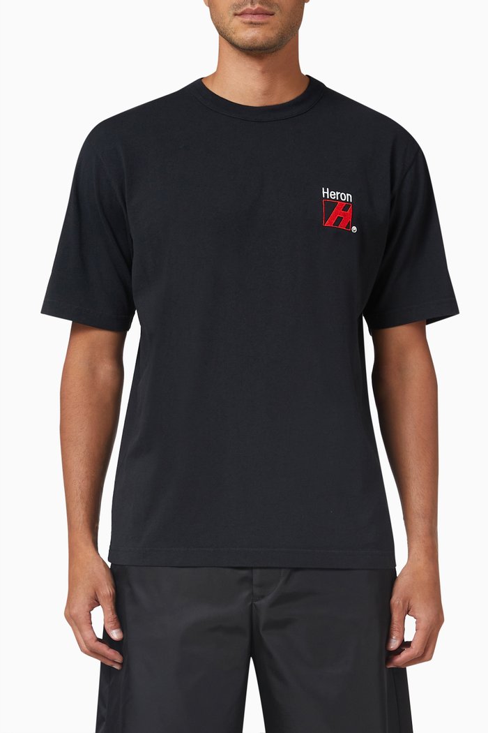 

Logo Print T-shirt in Jersey, Black