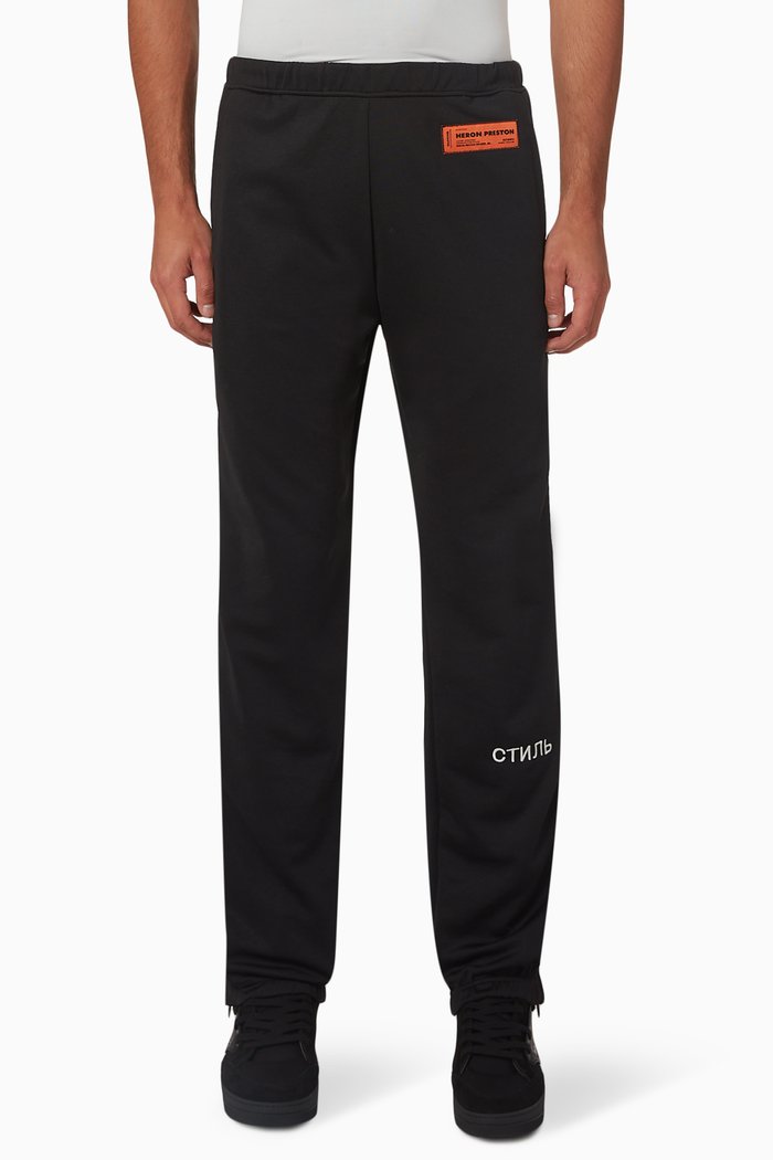 

Track Pants in Cotton, Black