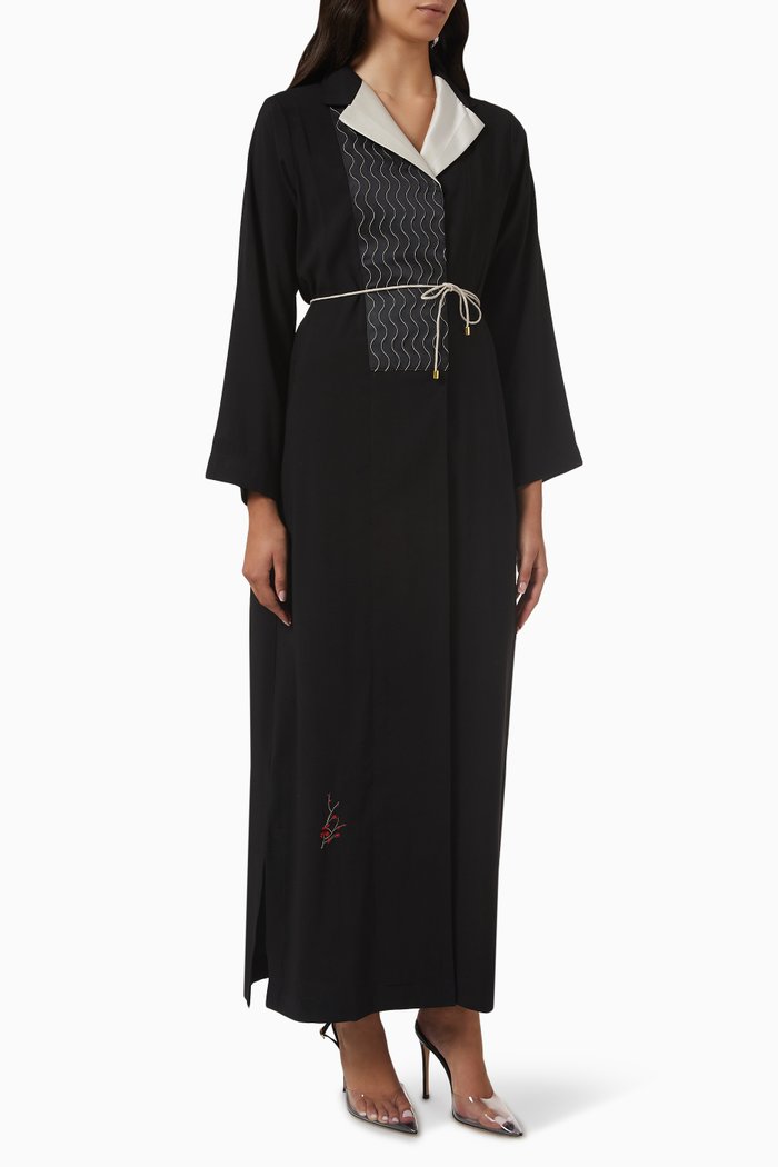 

Belted Abaya, Black