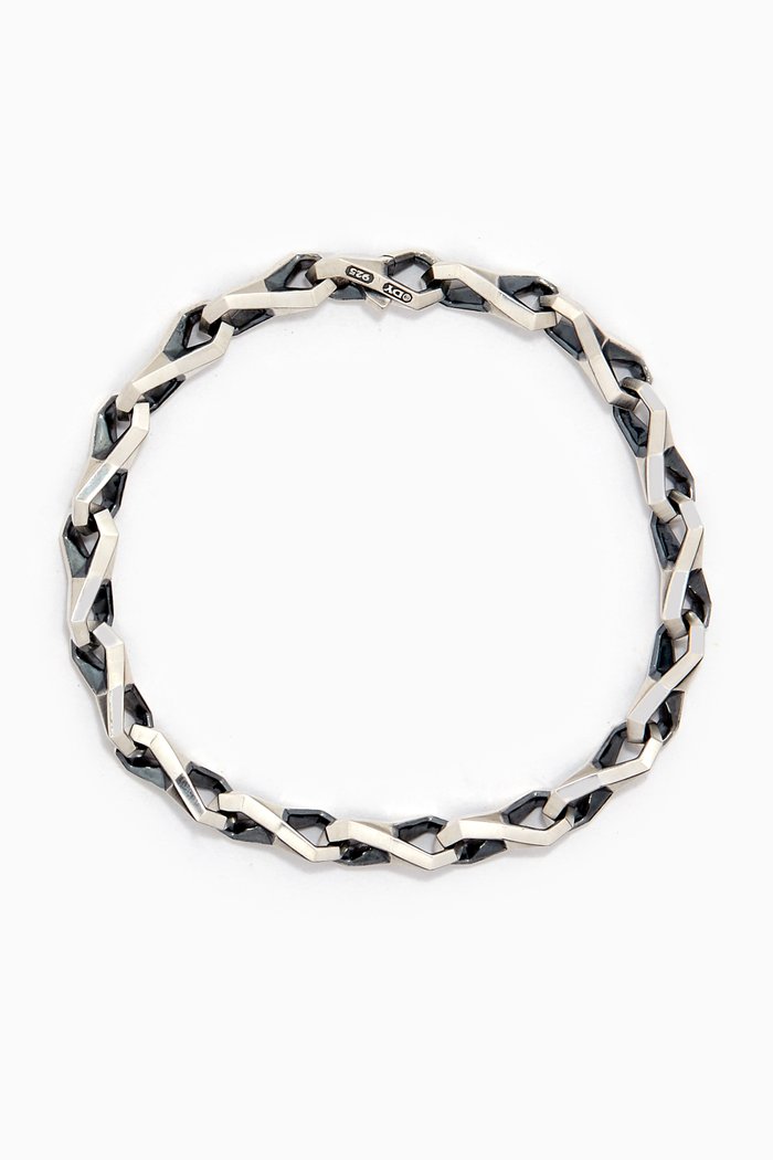 

Faceted Link Bracelet in Sterling SIlver