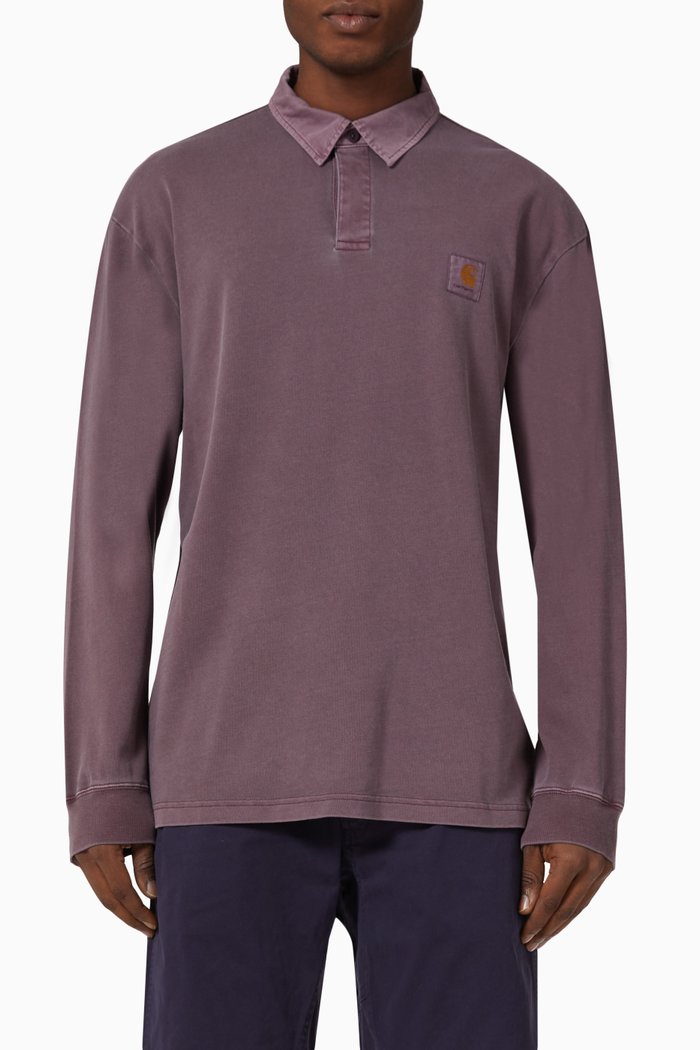 

Vista Rugby Shirt in Cotton, Purple