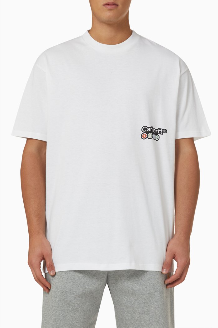 

Trains T-shirt in Organic Cotton, White
