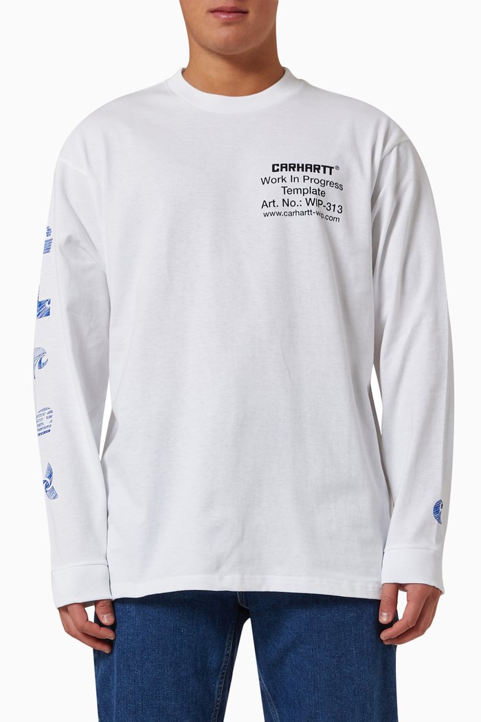 

Linograph Graphic T-shirt in Organic Cotton-jersey, White