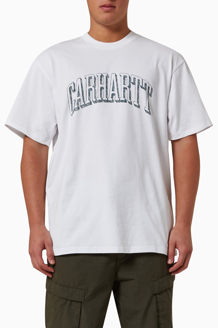 

Scrawl Script Logo T-shirt in Organic Cotton-jersey, White