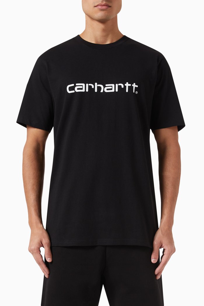 

Script T-shirt in Cotton Jersey, Black