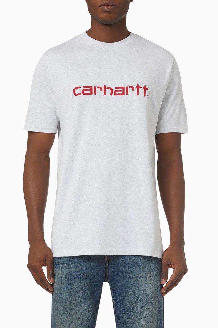 

Script T-shirt in Cotton Jersey, Grey