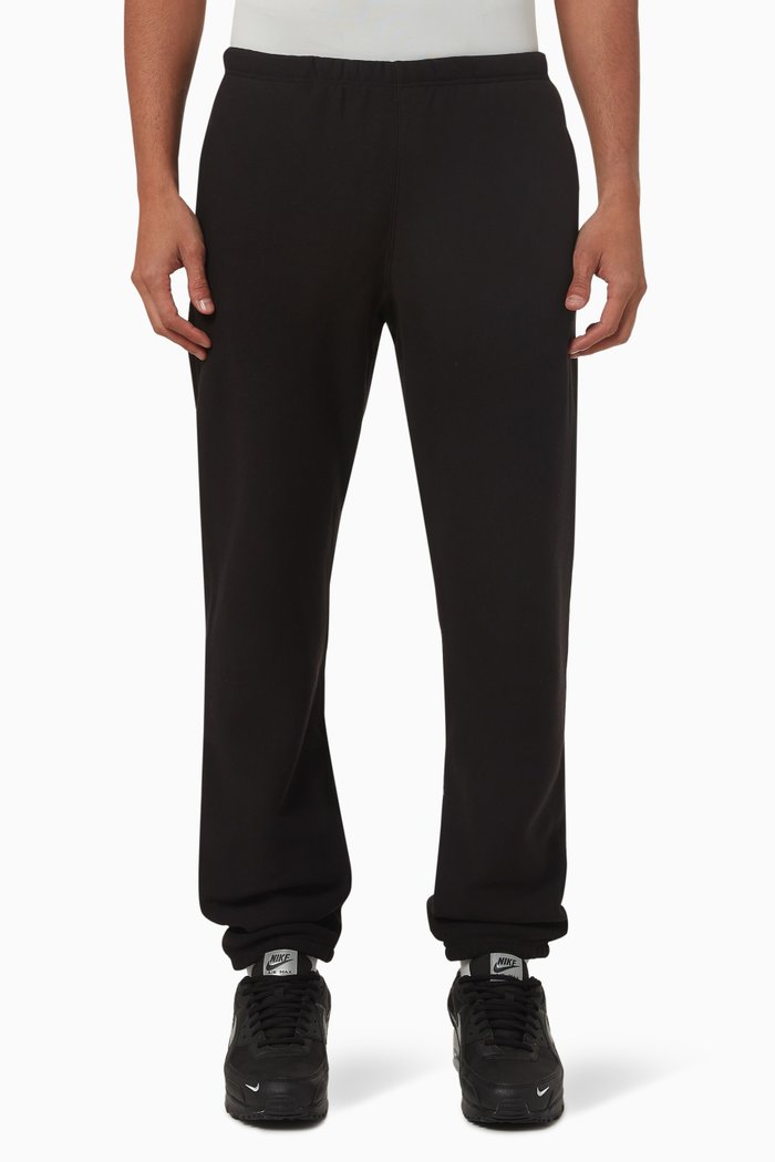 

Elastic Cuffed Sweatpants in Cotton-blend, Black