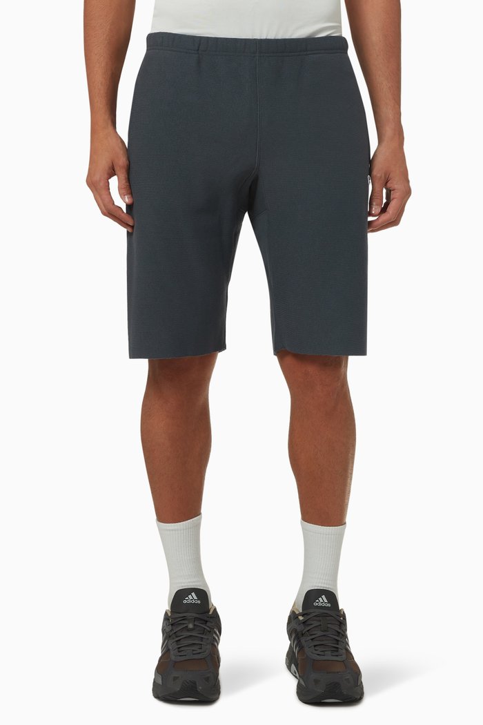 

Reverse-weave Bermuda Sweat Shorts in Cotton-blend, Black