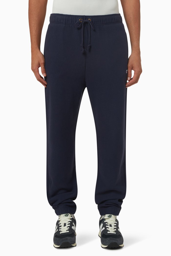 

Elastic Cuffed Sweatpants in Cotton-blend, Blue