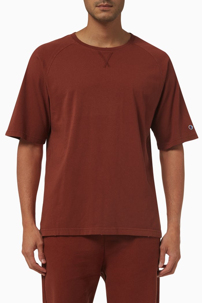 

Crewneck T-shirt in Cotton-jersey, Red