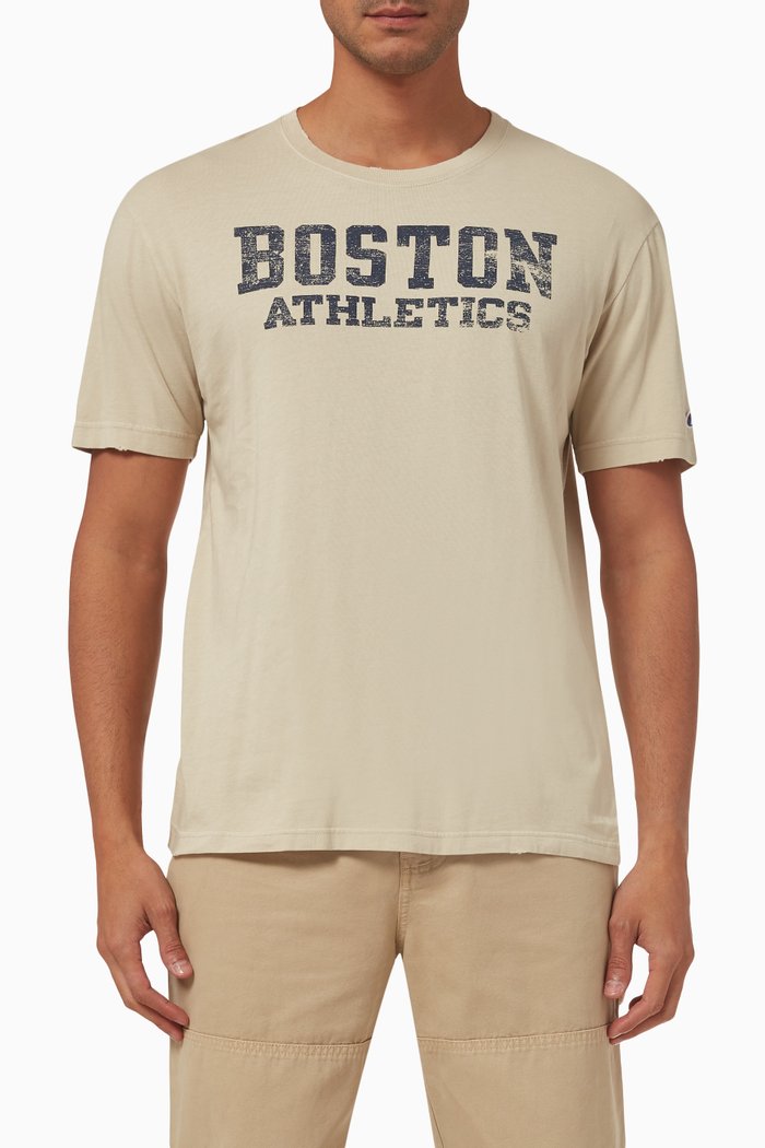 

Crewneck College T-shirt in Cotton-jersey, Brown