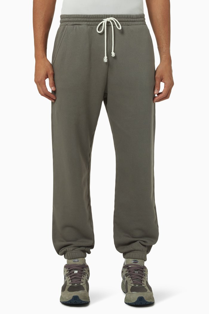 

Logo-patch Cuffed Sweatpants in Cotton-blend, Grey