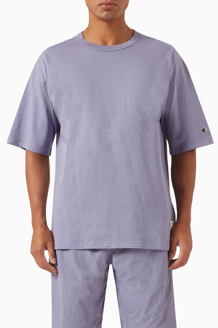 

Logo Patch T-shirt in Cotton, Blue