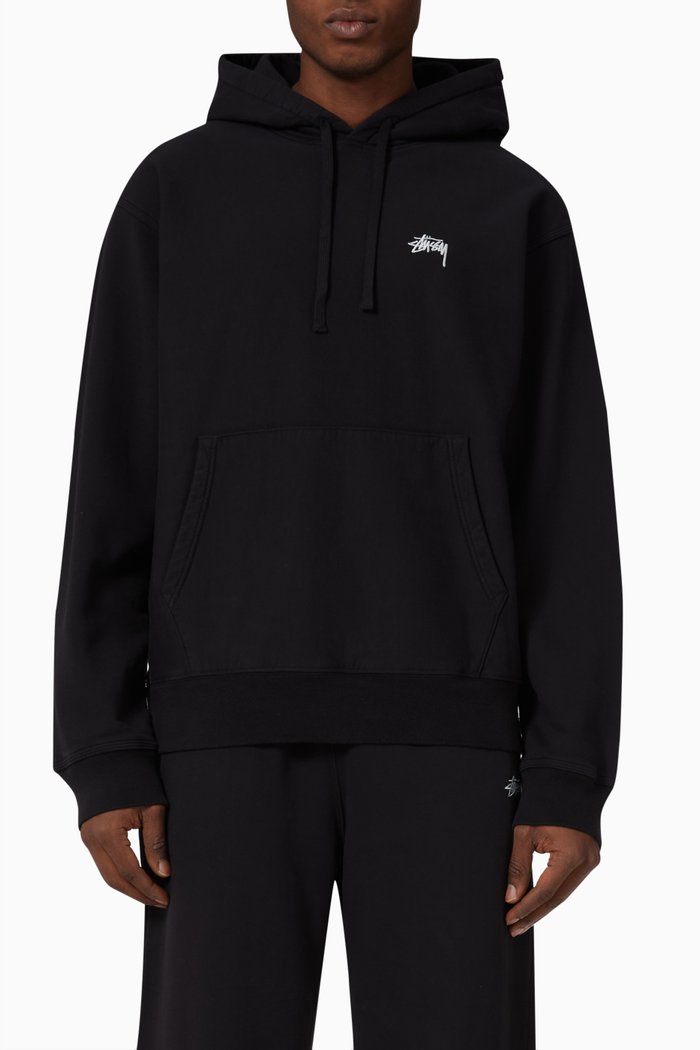 

Stock Logo Hoodie in Fleece, Black