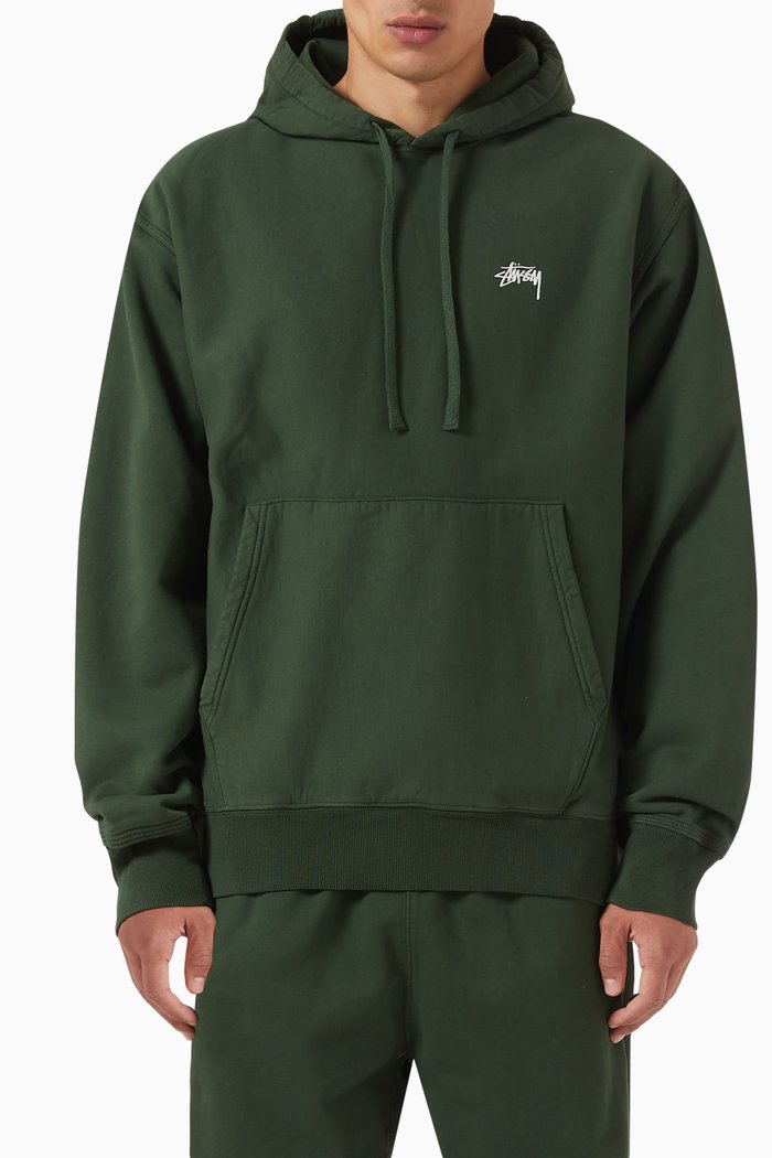 

Stock Logo Hoodie in Fleece, Green