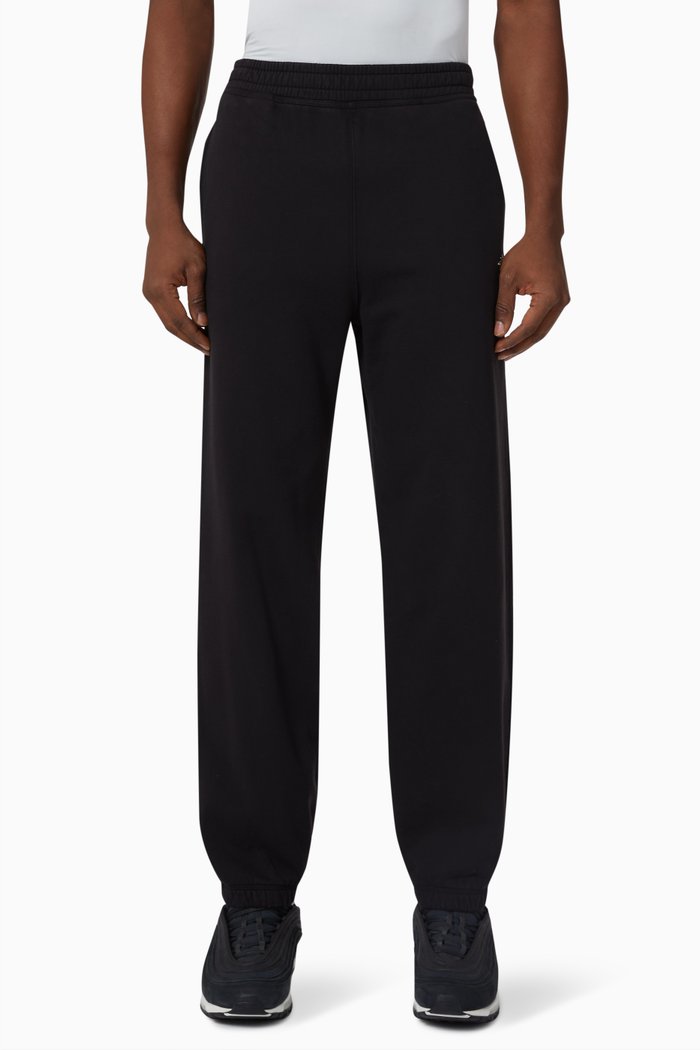 Stock Logo Sweatpants in Cotton, Black
