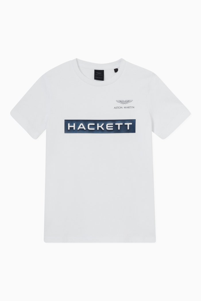 Logo Patch T-shirt in Jersey, White