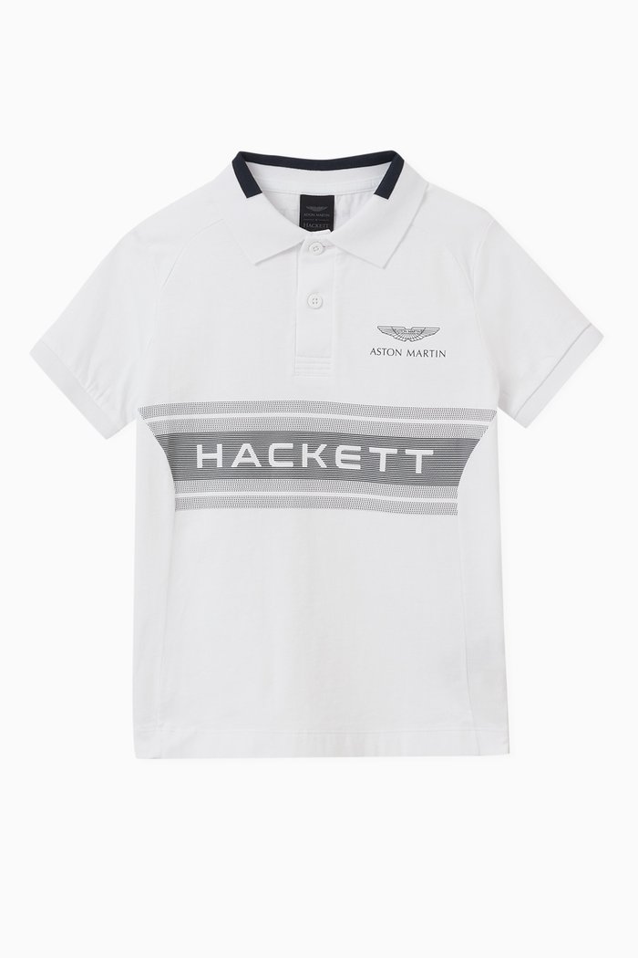 

x Aston Martin Polo Shirt in Cotton, White