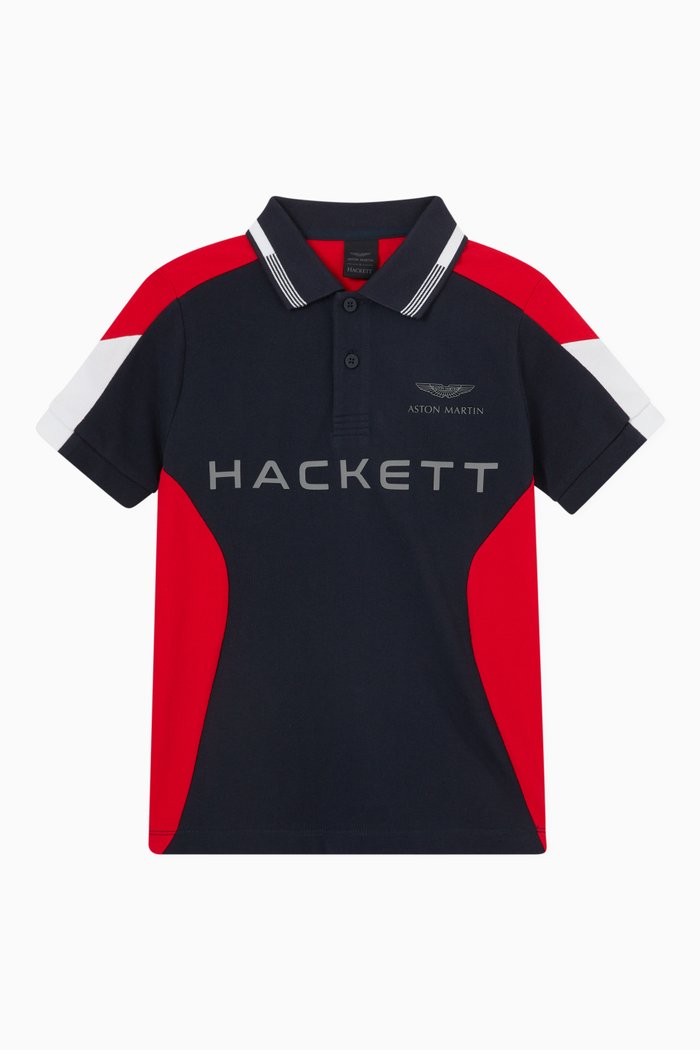 

Logo Detail Polo in Cotton, Blue
