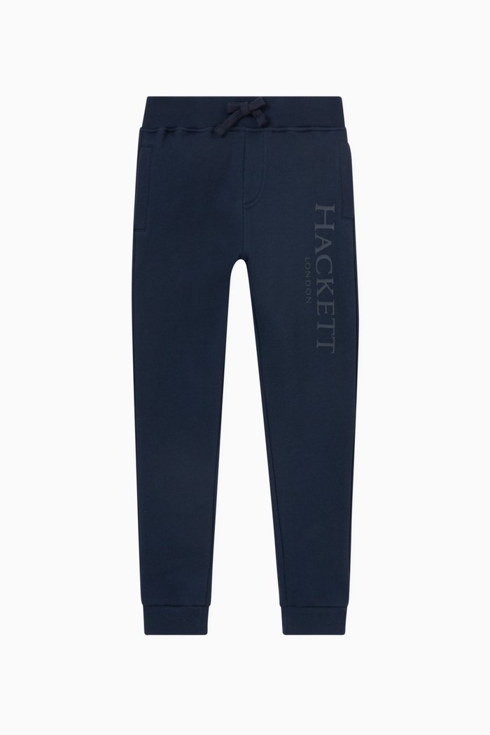

Logo Print Jogging Pants in Cotton, Blue