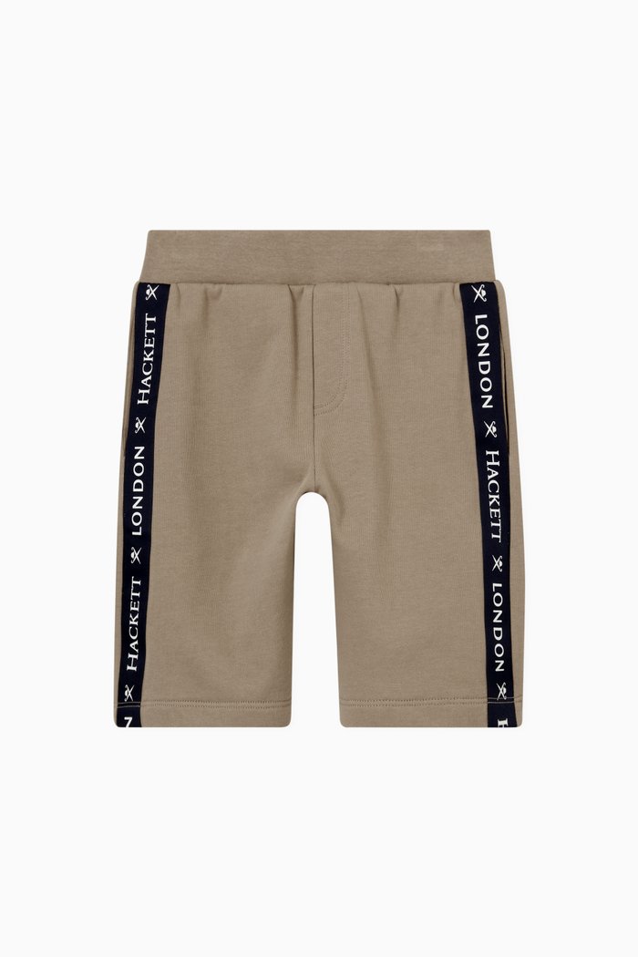 

Logo Tape Shorts in Cotton, Brown