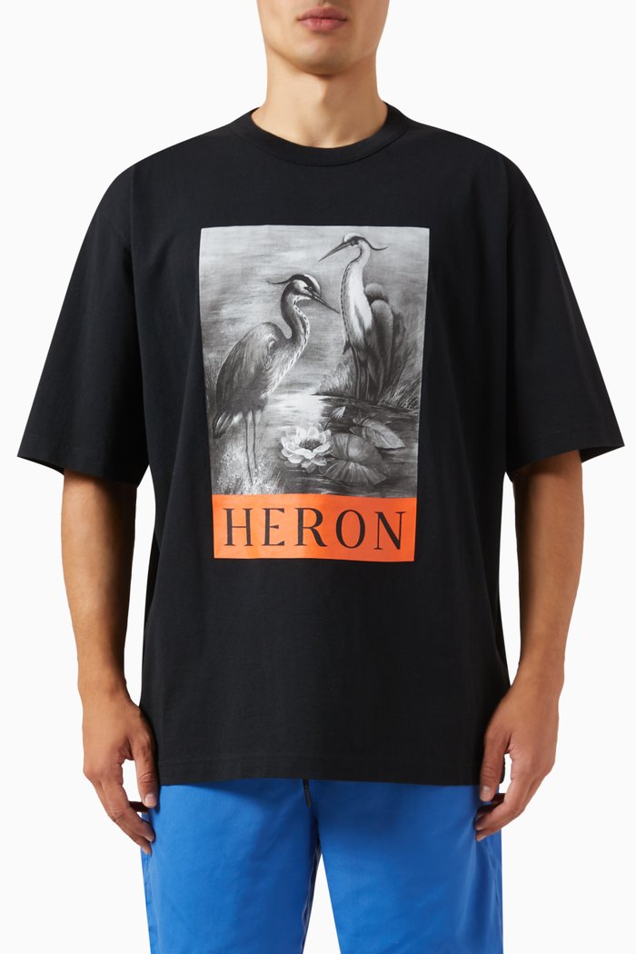 

Printed T-shirt in Organic Cotton, Black