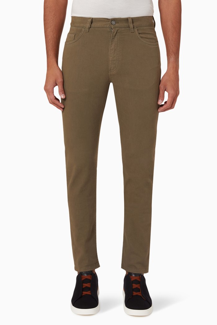

Delavé-wash Slim-fit Jeans in Stretch-denim, Neutral
