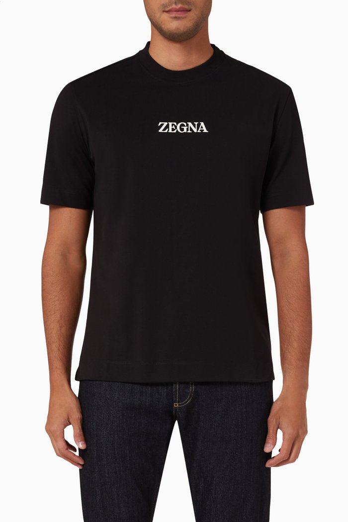 

#UseTheExisting™ Logo T-shirt in Cotton-jersey, Black
