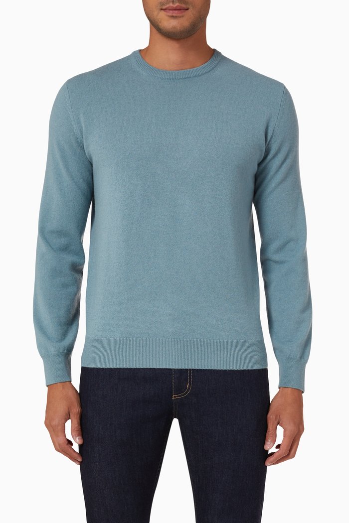 

Oasi Crewneck Sweater in Cashmere, Blue