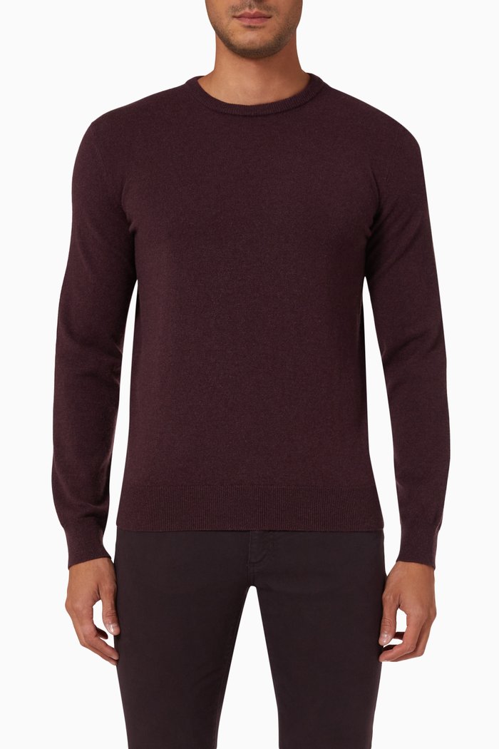 

Oasi Crewneck Sweater in Cashmere, Purple